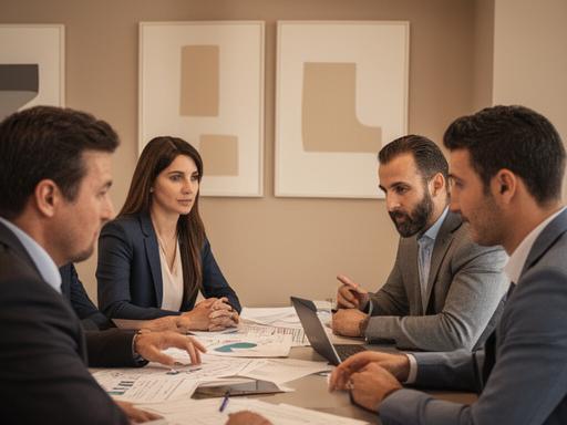 Η ομάδα της Xaris Mergers GR στο γραφείο της Ιλιούπολης, συζητώντας στρατηγική συμβουλευτικής για BV και M&A
